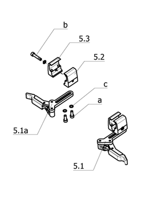 "Light" Druckbremse wegklappbar (Code 2595)