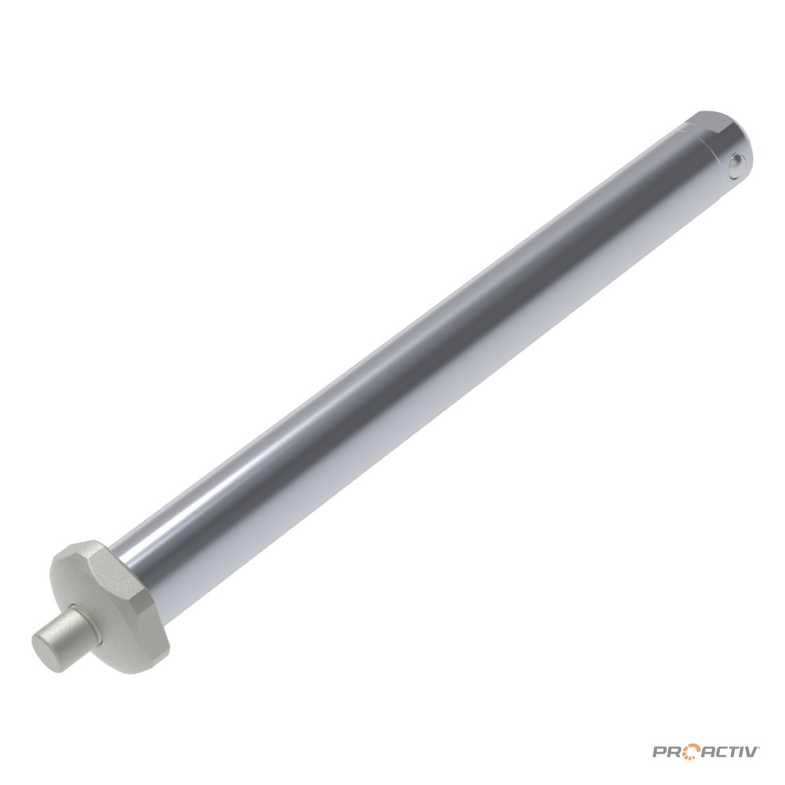 PRO ACTIV Ersatzteil – 12mm Steckachse "Niro", Druckknopf: 7mm