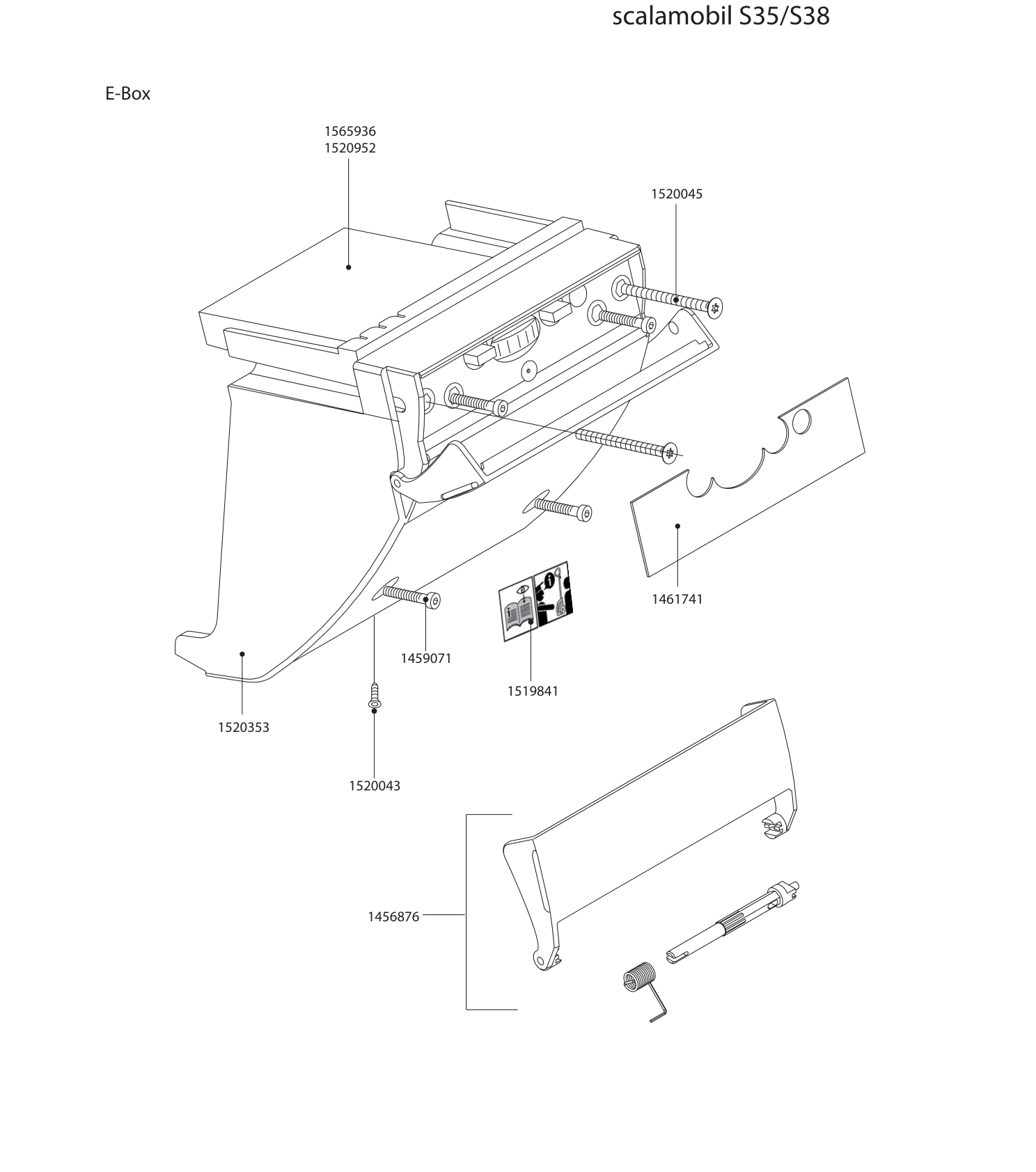 Explosionszeichnung scalamobil S35/S38 – E-Box