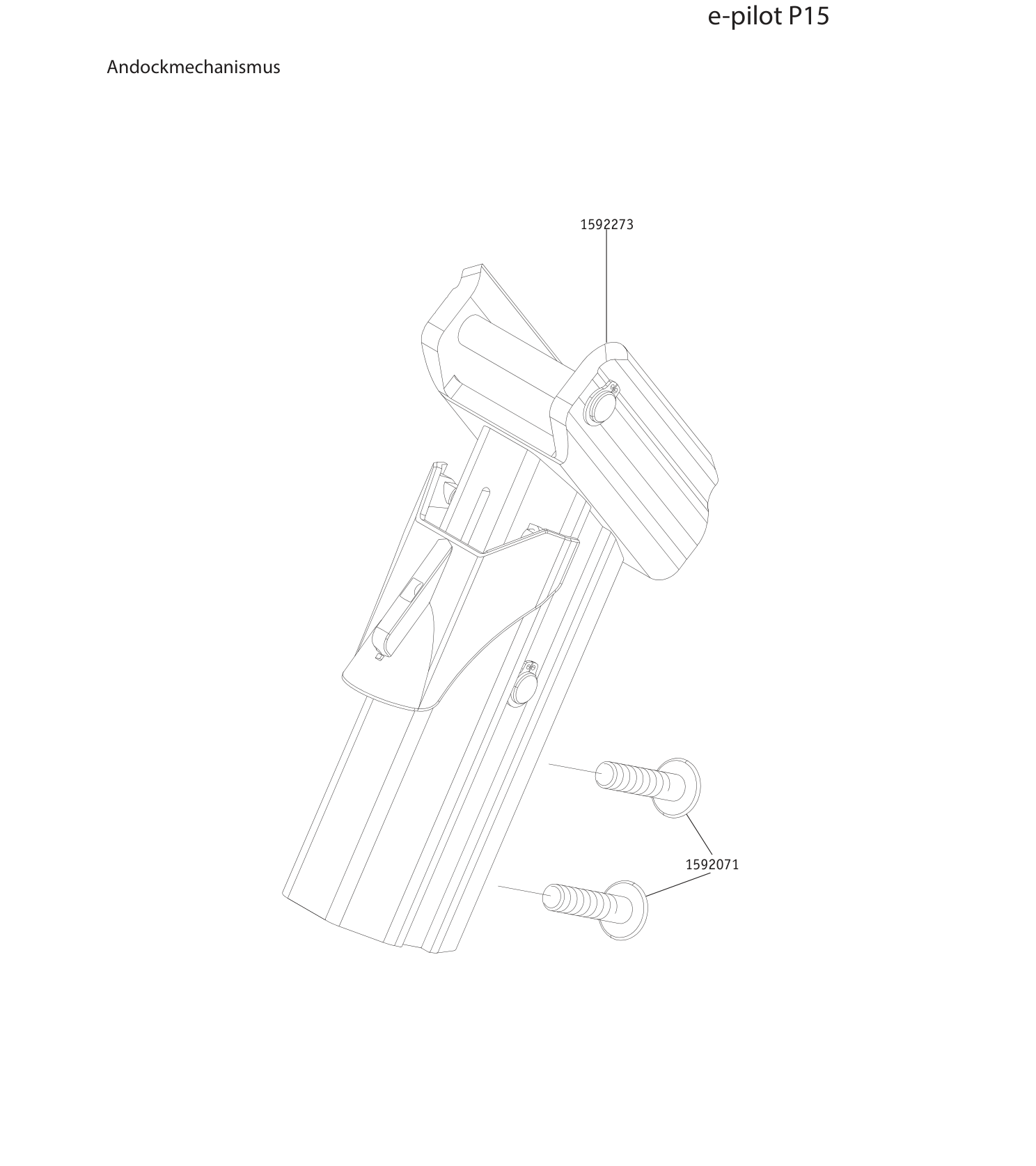 Explosionszeichnung e-pilot P15 – Andockmechanismus
