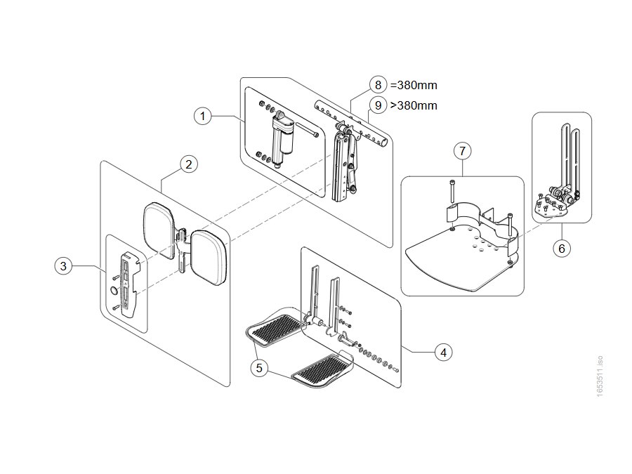 Zentrale Beinstütze - elektrisch LNX (2016.07.01 =>)