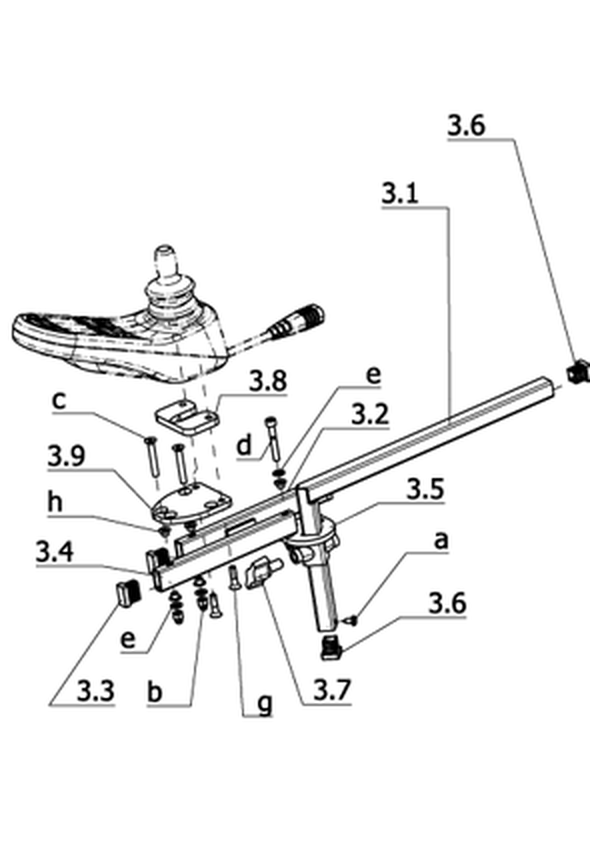 Bedienmodulhalter längen-, höhenverstellbar und abschwenkbar (Code 4860)