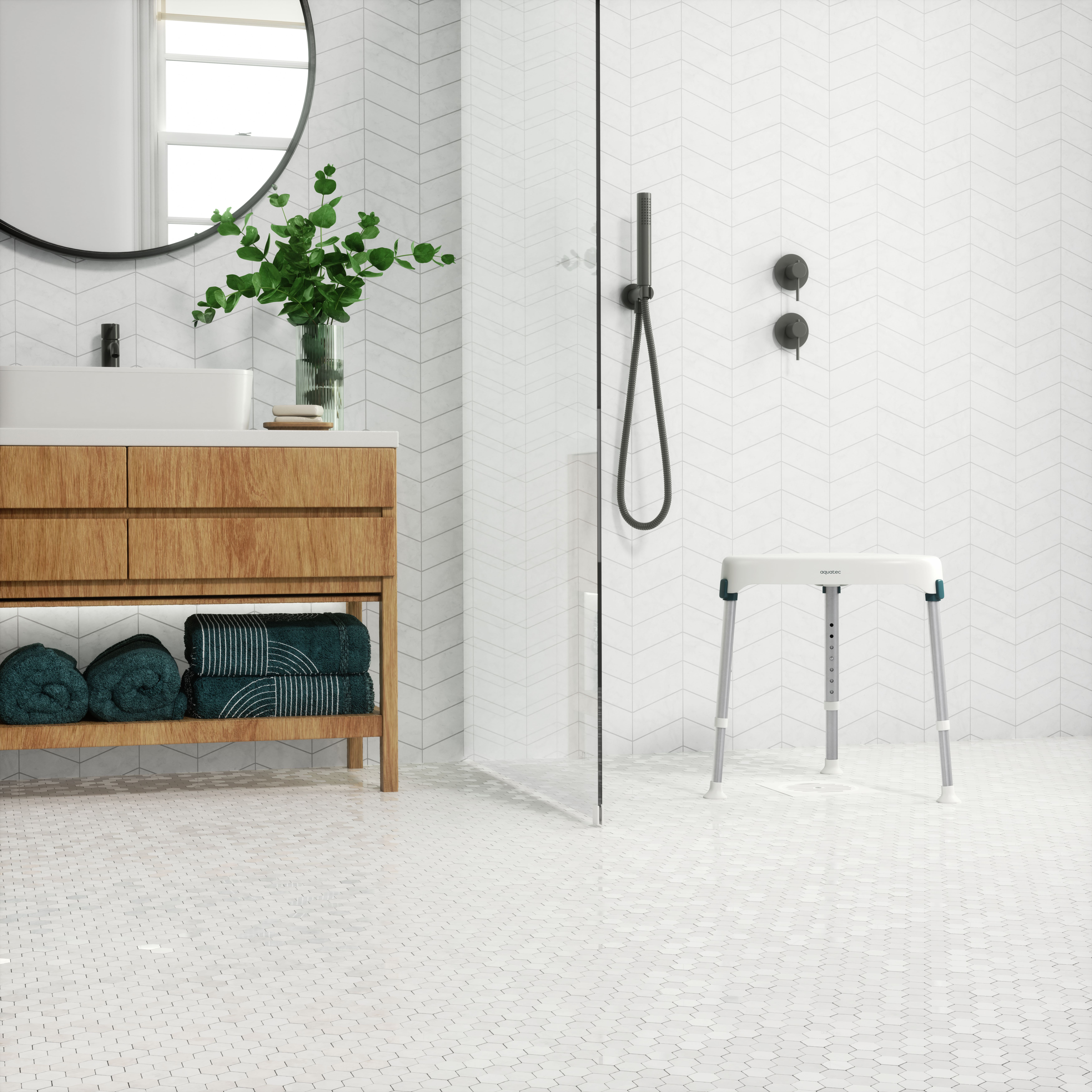 Aquatec Pure Siro Duschhocker, dreieckig – Ansicht 3