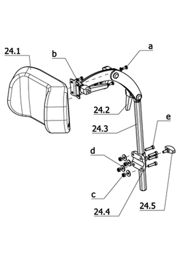 Kopfstütze, abnehmbar – Rücken anatomisch geformt (Code 913-948)