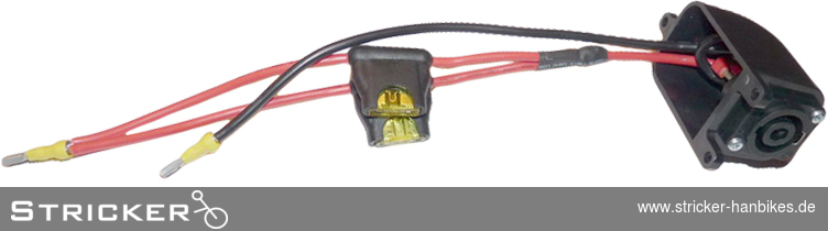 ELD.Gehäuse für Akkubuchse 2009 komplett – Stricker Handbikes, Bestellnummer 636182-0