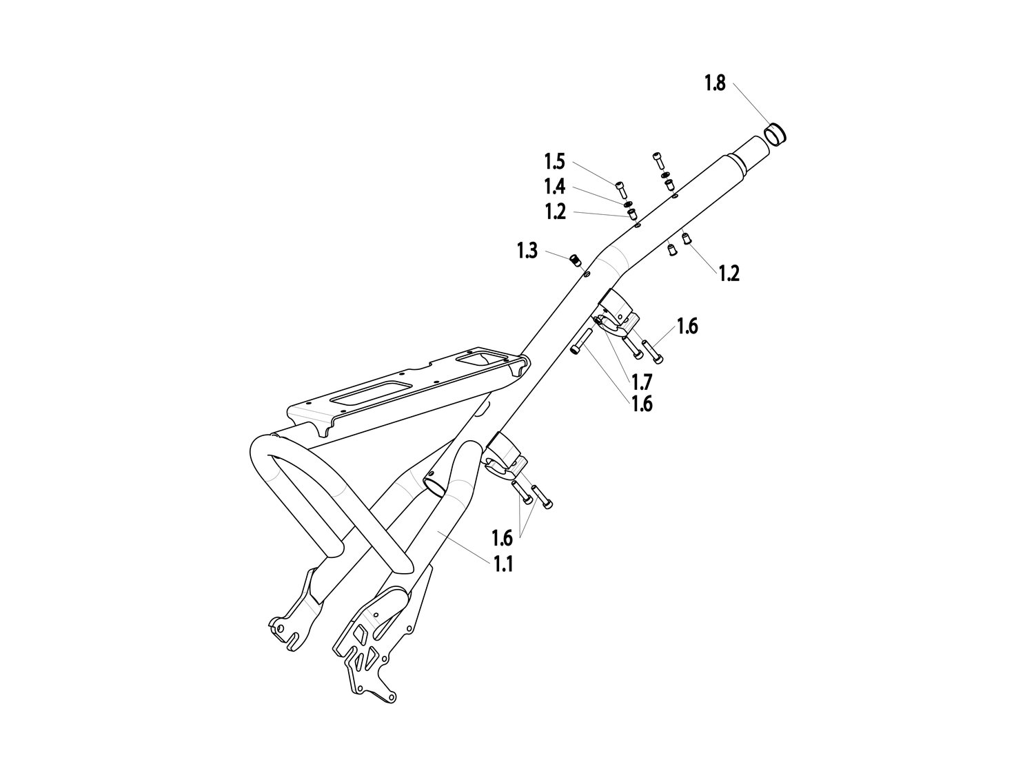 Explosionszeichnung Gabel Attitude Power, Sunrise Attitude (Manual, Hybrid, Power, Junior)
