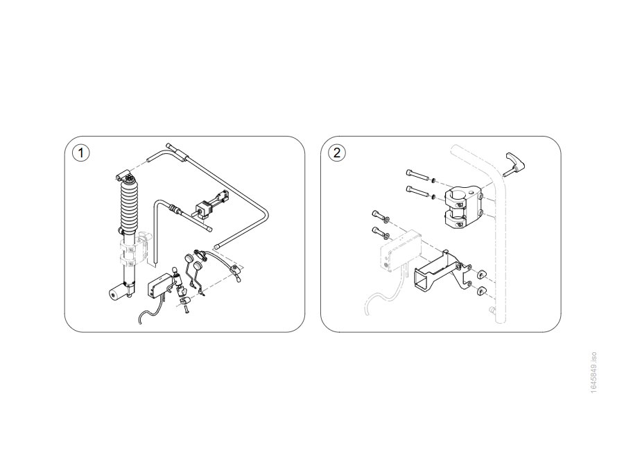 Montagematerial für Kinnsteuerung elektrisch