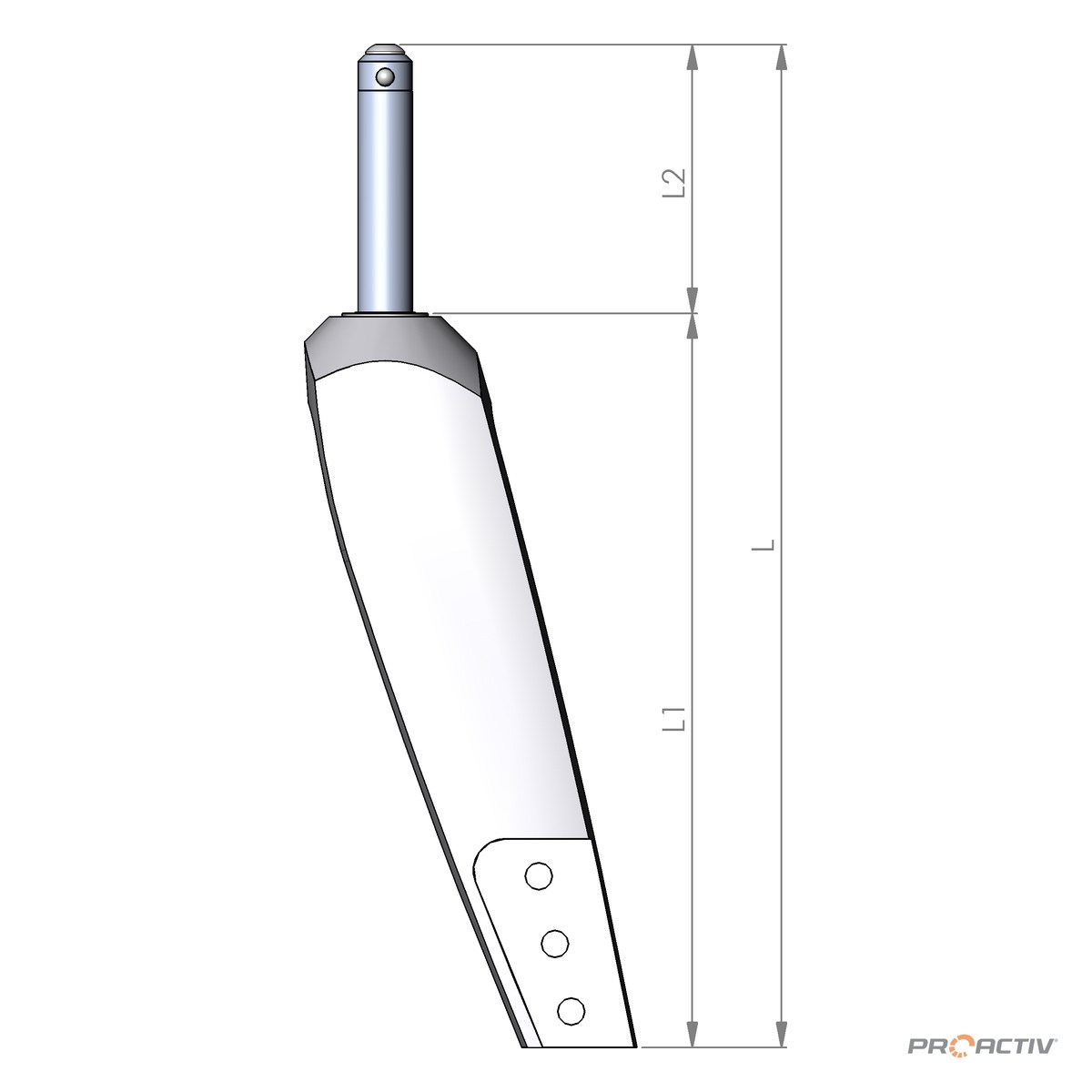 PRO ACTIV Ersatzteil – Lenkradgabel Größe 2 HD L1 160mm