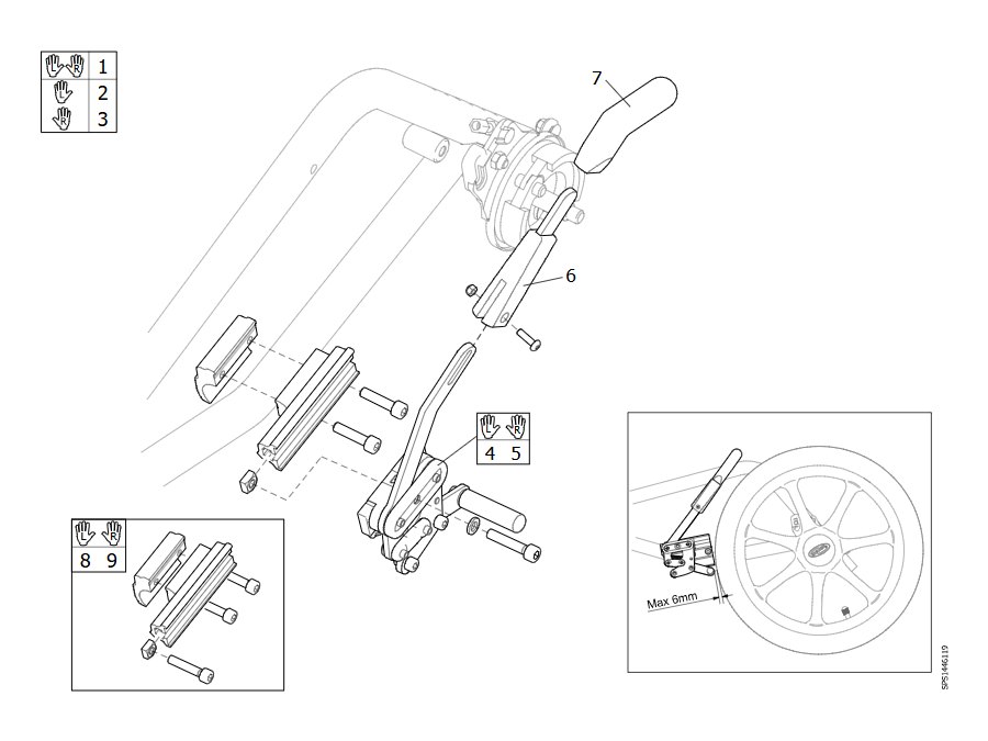Bremse, für Nutzer, 16 zoll Hinterräder