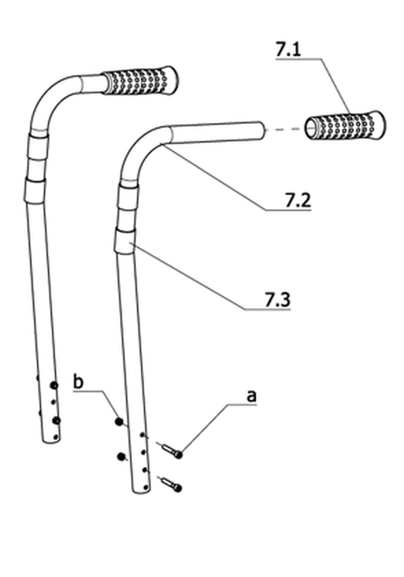Rücken mit Lumbalknick in Verbindung mit Trommelbremse (Code 622-706)