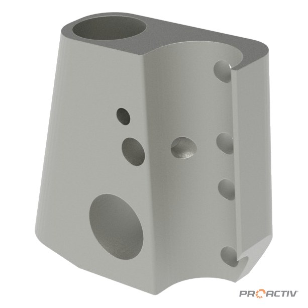 PRO ACTIV Ersatzteil – Universaladapter rechts, silber