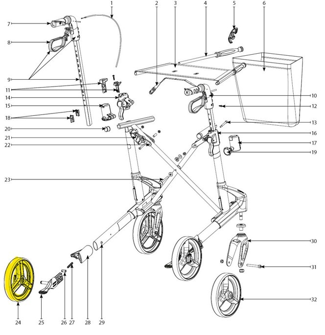 TOPRO TOPRO Standard-rearrad- Original/Classic- schwarz- 2 Stück