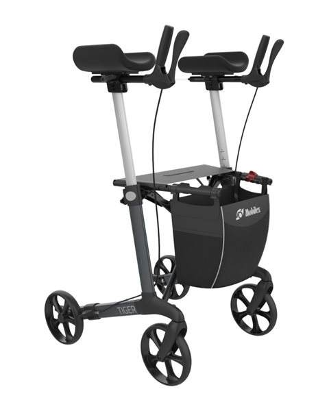 Mobilex Arthritis Rollator Tiger, anthrazit, SH 62 cm