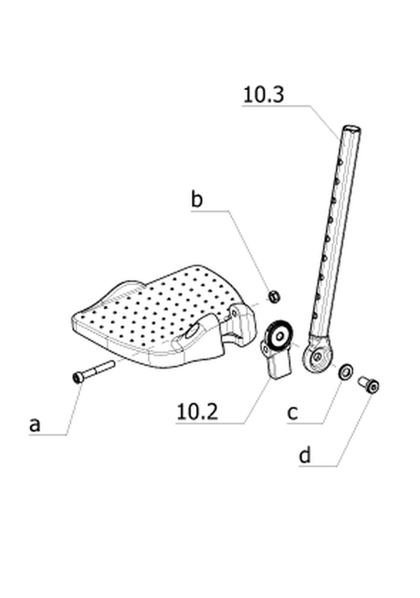 Fußplatten winkelverstellbar bis ± 60 Grad (bis Sitzbreite 38cm) (Code 798)