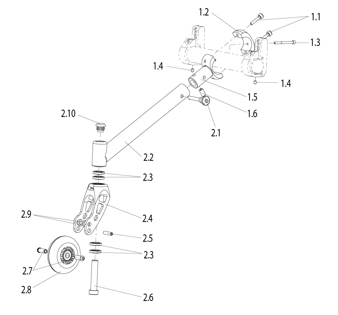 Explosionszeichnung Sport Sicherheitsrad, Sunrise Argon²