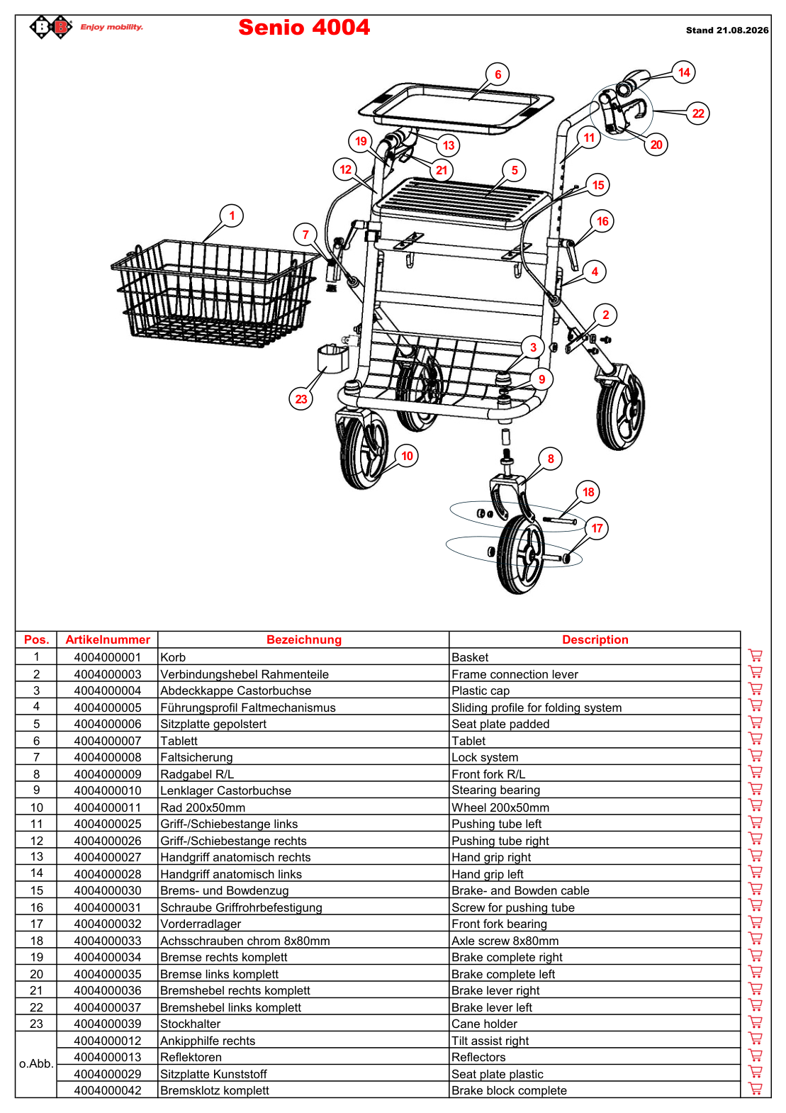 Explosionszeichnung Bischoff & Bischoff – Senio-4004-Ersatzteilkatalog-21.08.26 / s01