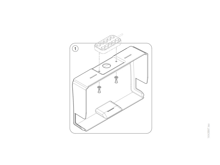 Modulabdeckung für Bedieneinheit mit 10 Tastern (manuell Rücken)