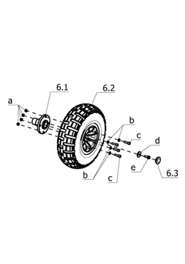 Antriebsrad Fatboy (14") Cross-Stollenbereifung (Code 2460)