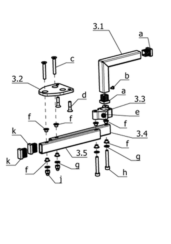Bedienmodulhalter längen-, höhenverstellbar und abschwenkbar (Code 4860)