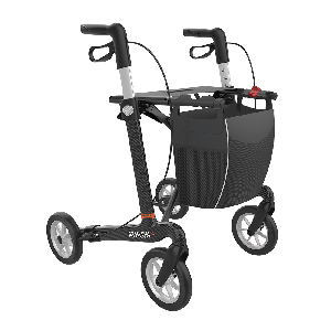 Rehasense Athlon SL mit Rückengurt Rollator, Größe L/62 cm, PUR-Bereifung, Ansicht von vorn rechts