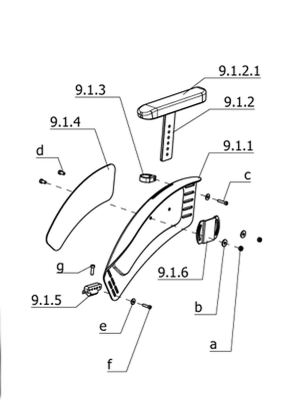 Kleiderschutz mit höhenverst. Armlehne und Carboneinlage (Code 748)