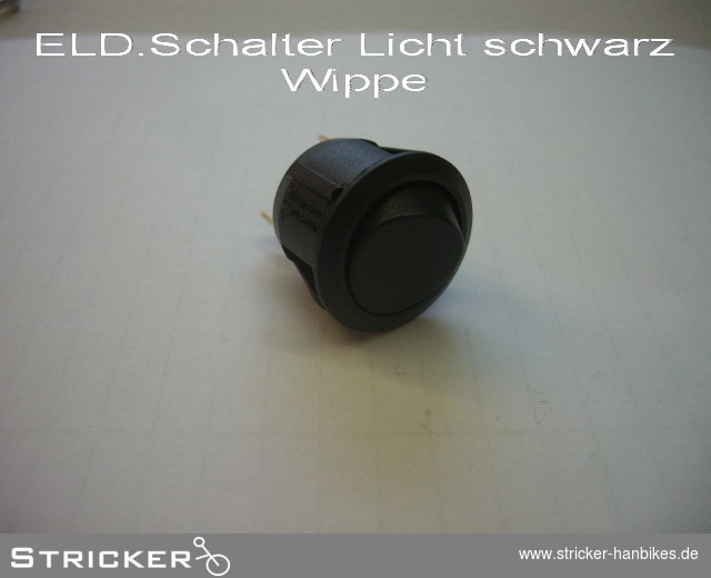 ELD.Schalter Licht schwarz Wippe – Stricker Handbikes, Bestellnummer 636052-1
