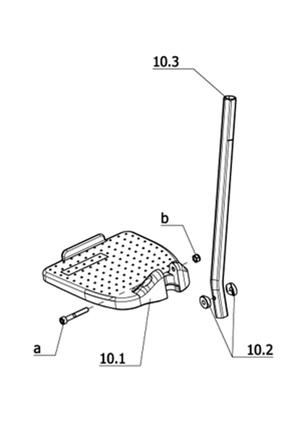 Fußplatten Kunststoff geteilt (Code 805)