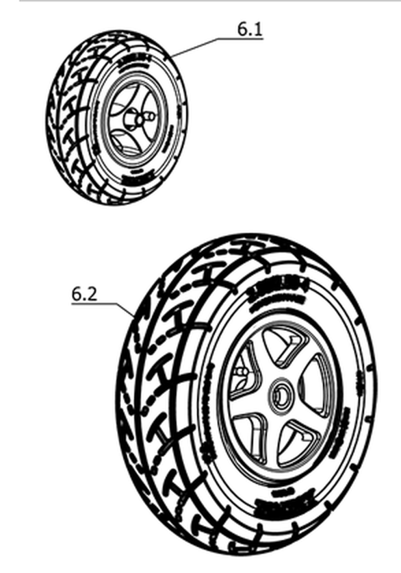 Lenkrad 230 x 70 (9") Variante 1 (Code 163)