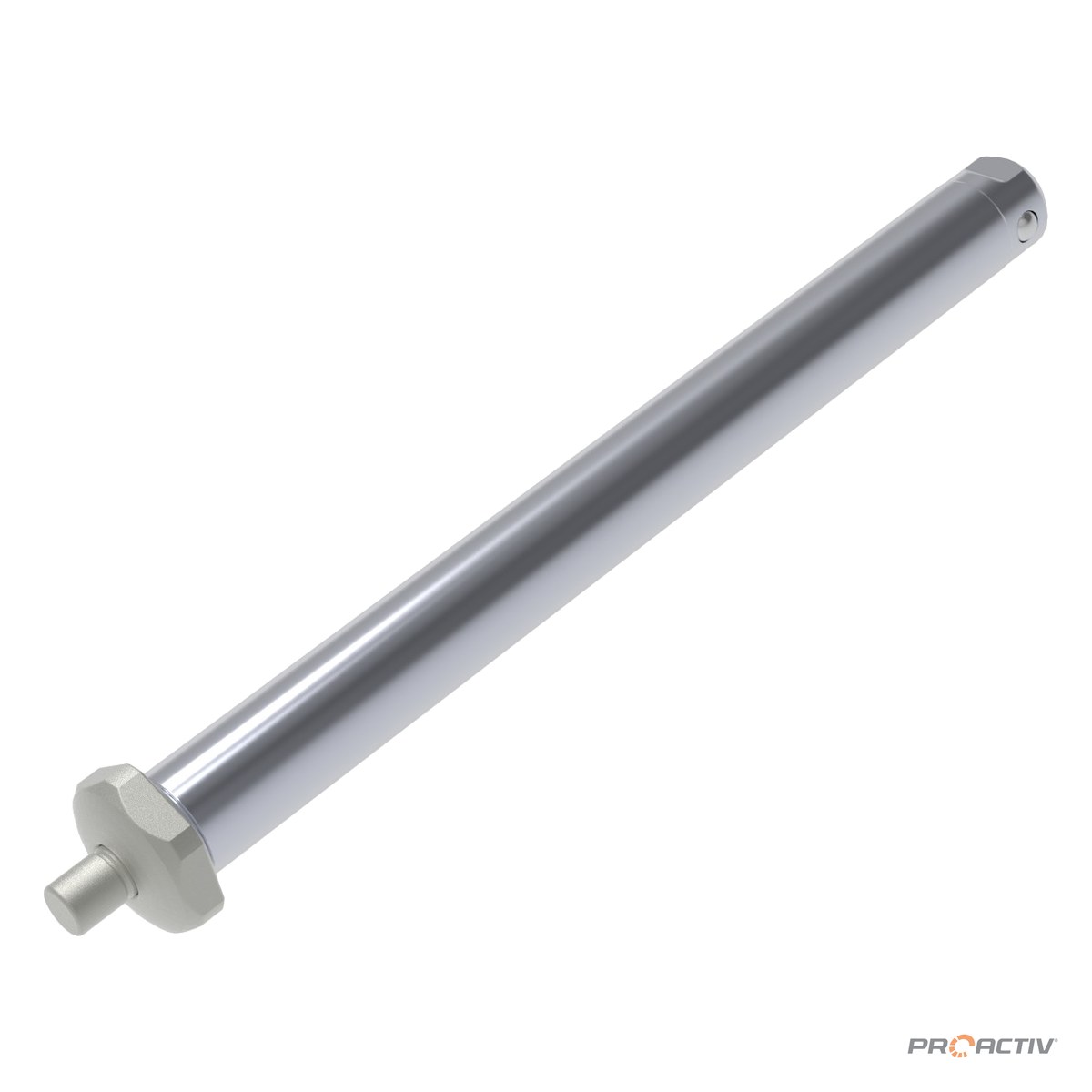 PRO ACTIV Ersatzteil – 12mm Steckachse "Niro", Druckknopf: 7mm