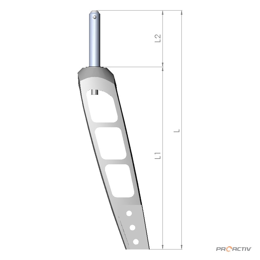 PRO ACTIV Ersatzteil – Lenkradgabel Größe 3 L1 190mm