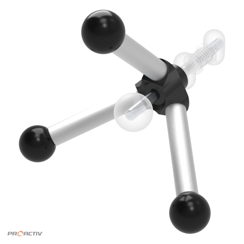 PRO ACTIV Ersatzteil – Spannhebel M8 mit 3-fach Sterngriff