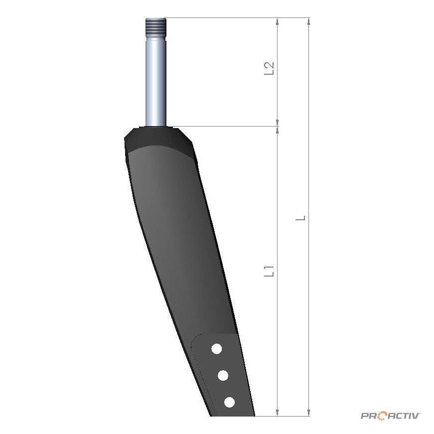 PRO ACTIV Ersatzteil – Lenkradgabel Größe 2 HD L1 160mm