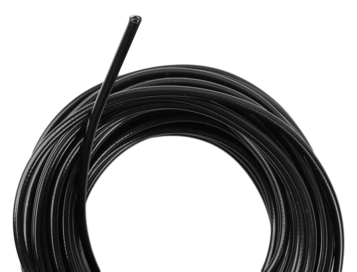 Bowdenzughülle 2,2 × 4,1 × 4,8 mm, schwarz – Meterware (Rolle à 20 m)