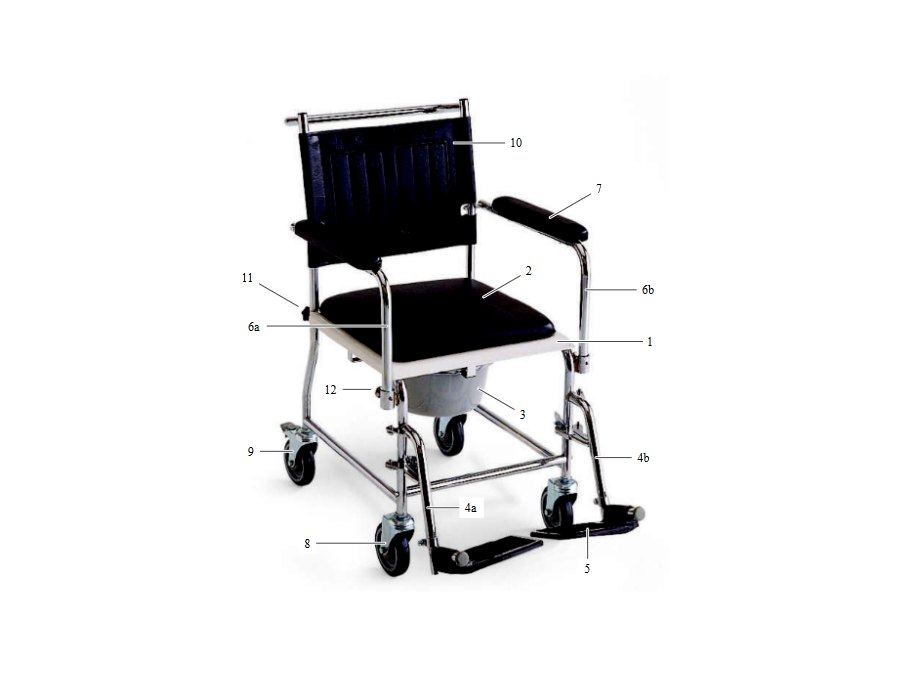 Explosionszeichnung Ersatzteile (bis 2009) – Invacare H720T