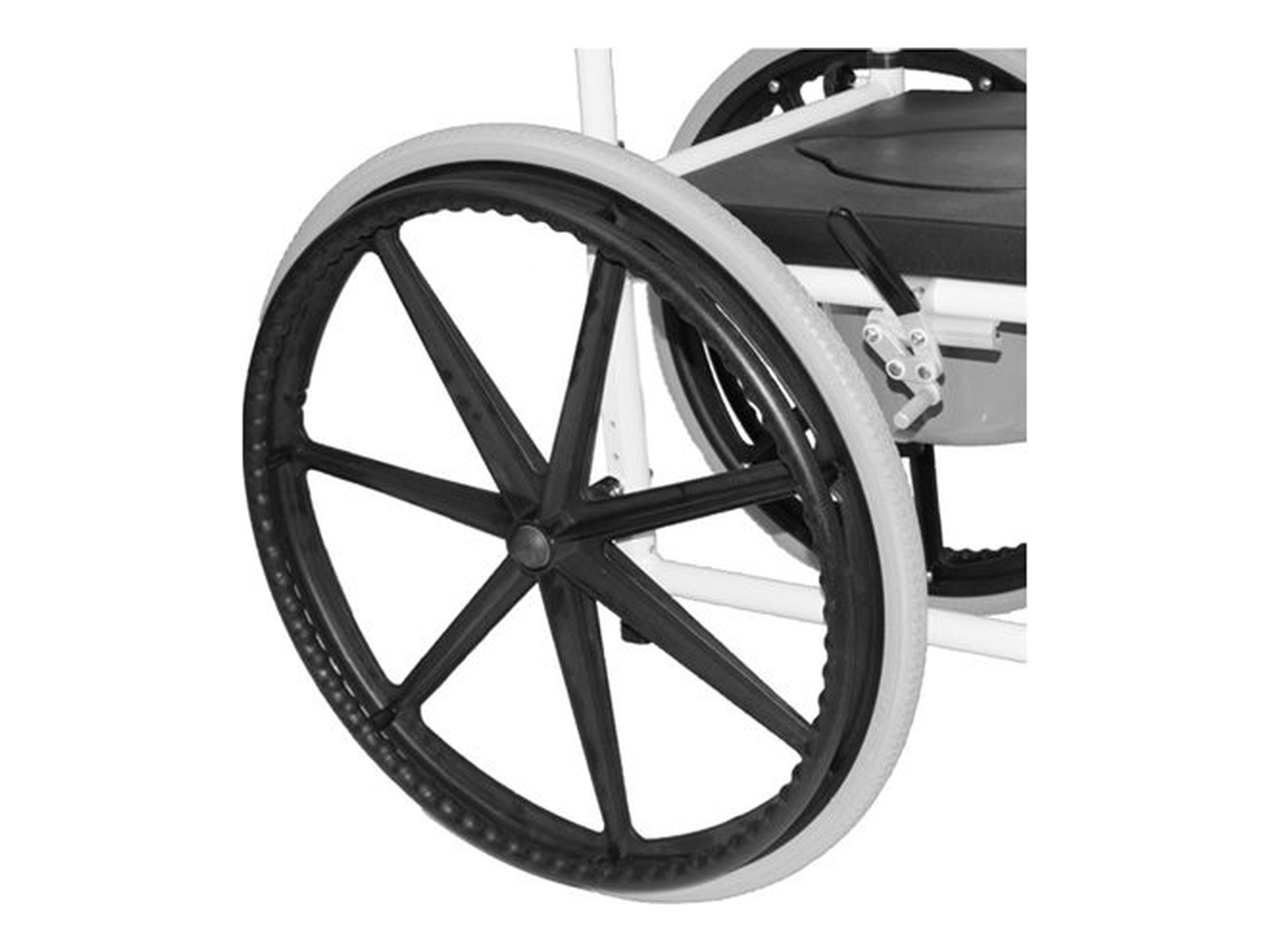 Mobilex 24" Kunststoffräder mit Steckachse für 302015/18/19/20 inkl. Adapter, Satz mit 2 Stück