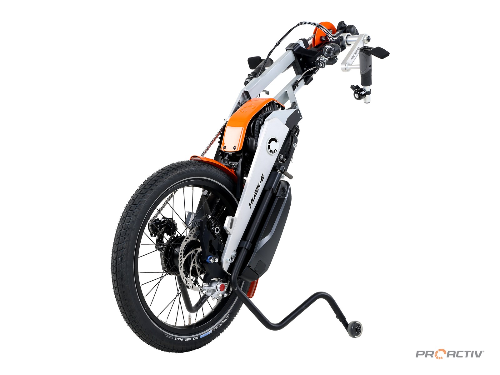 PRO ACTIV HUSK-E elektrisch Adaptiv-Handbike, Dreiviertelansicht von vorne