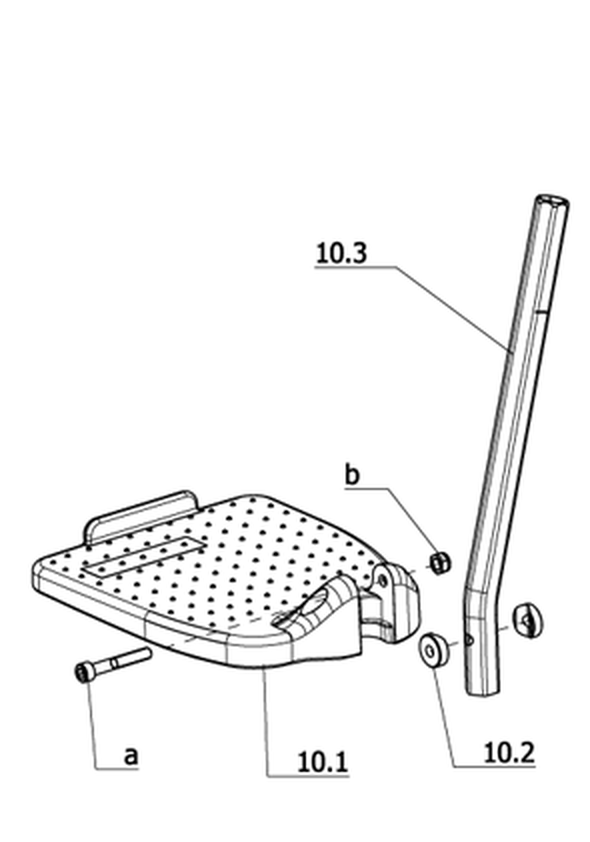 Unterschenkellänge kurz – Fußplatten Kunststoff geteilt (Code 128-805)