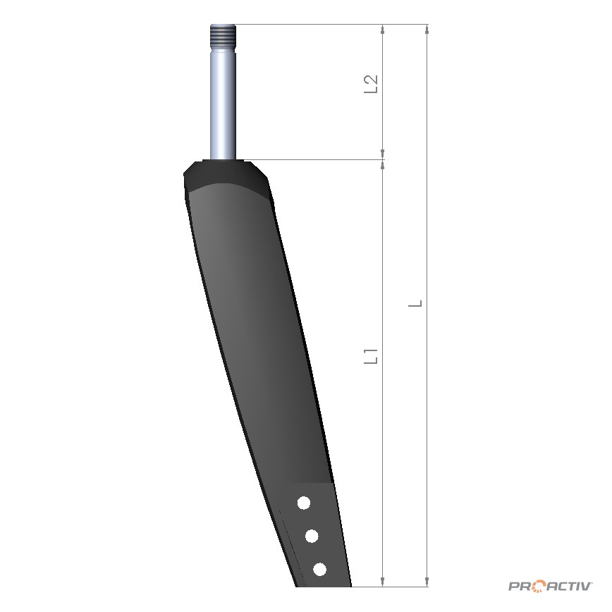 PRO ACTIV Ersatzteil – Lenkradgabel Größe 3 HD L1 190mm