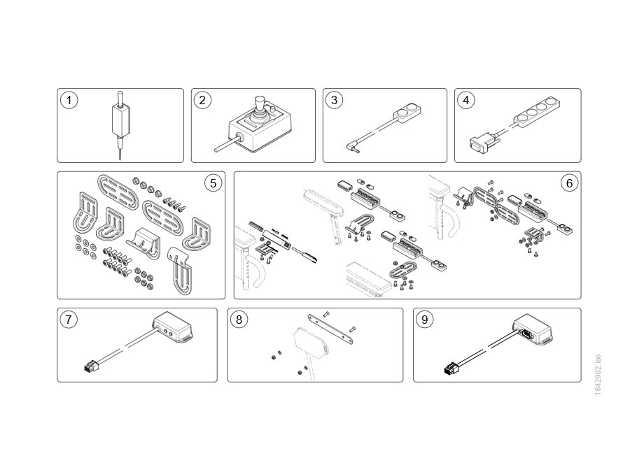 Explosionszeichnung Toggle / Button – Invacare TDX-SP2 / TDX-SP2 NB