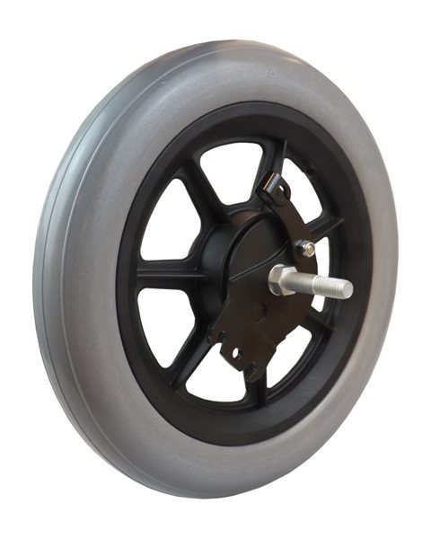 Mobilex 12" Polyurethanrad, 300 x 45 mm, mit Trommelbremse, ø12 x 114 mm Achse, rechts