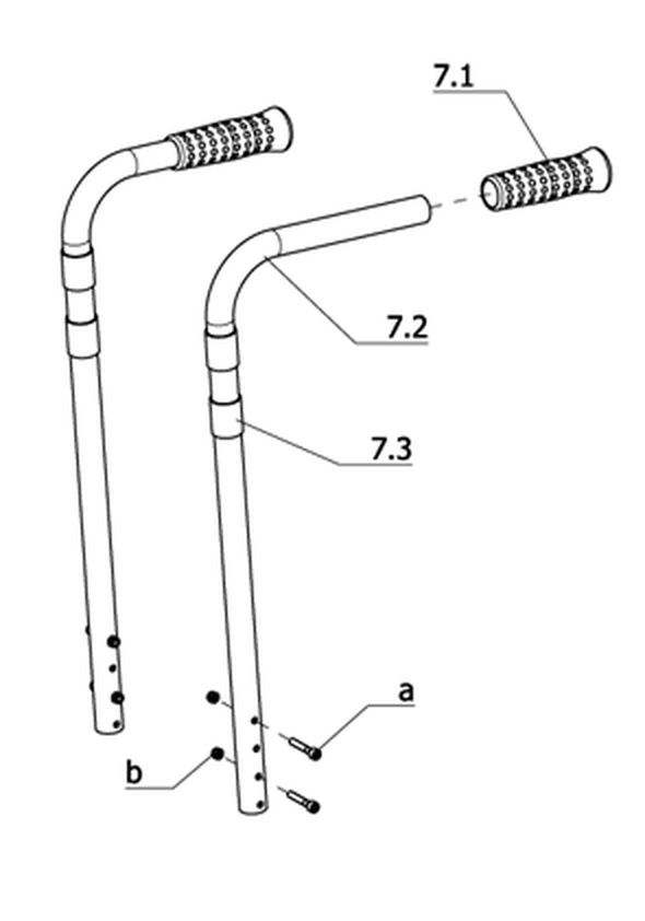 Rücken ohne Lumbalknick in Verbindung mit Trommelbremse (Code 621-706)