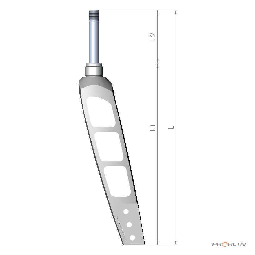 PRO ACTIV Ersatzteil – Lenkradgabel Größe 3 L1 190mm silber