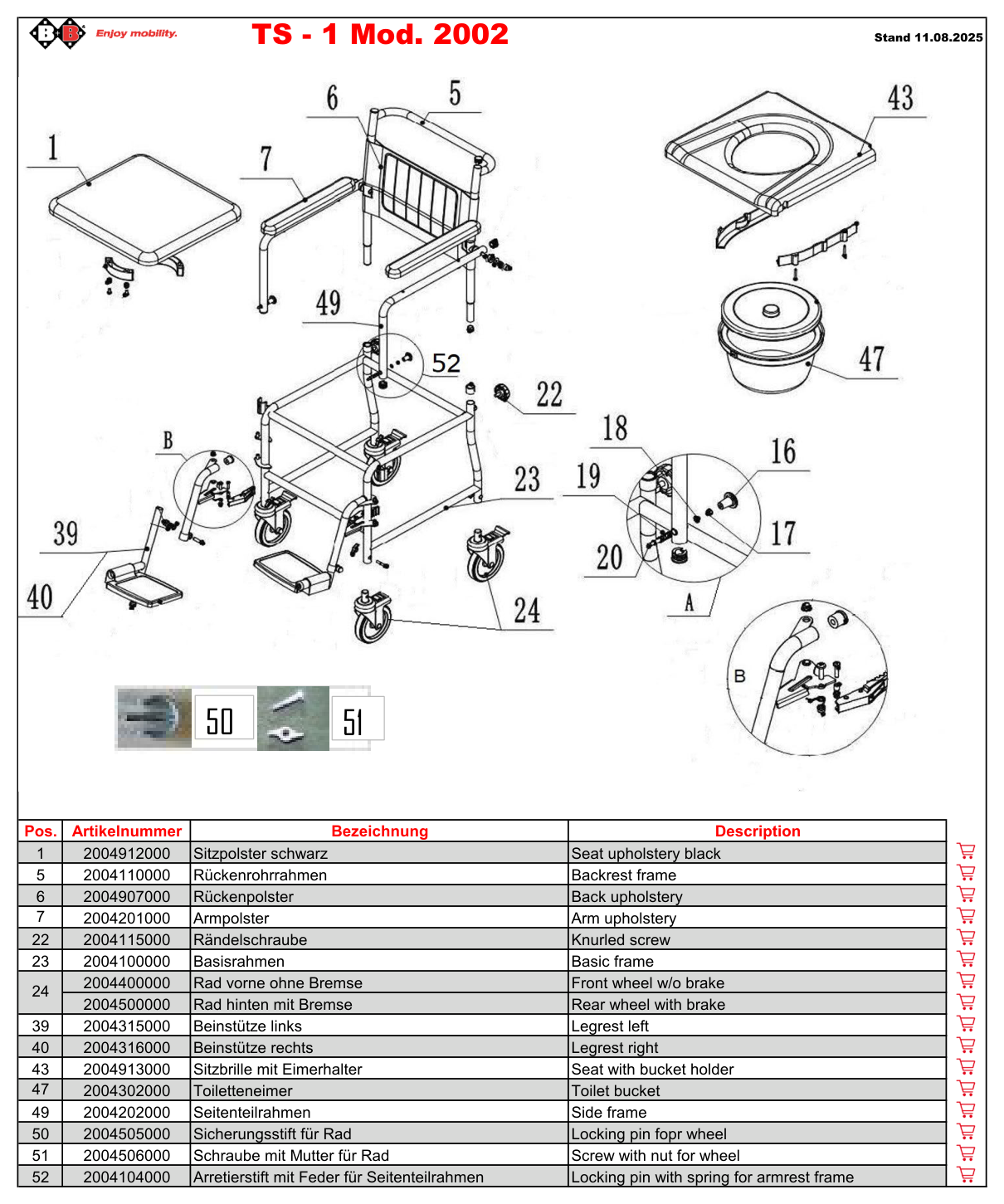 Explosionszeichnung Bischoff & Bischoff – Ersatzteilkatalog-TS-1 / s01