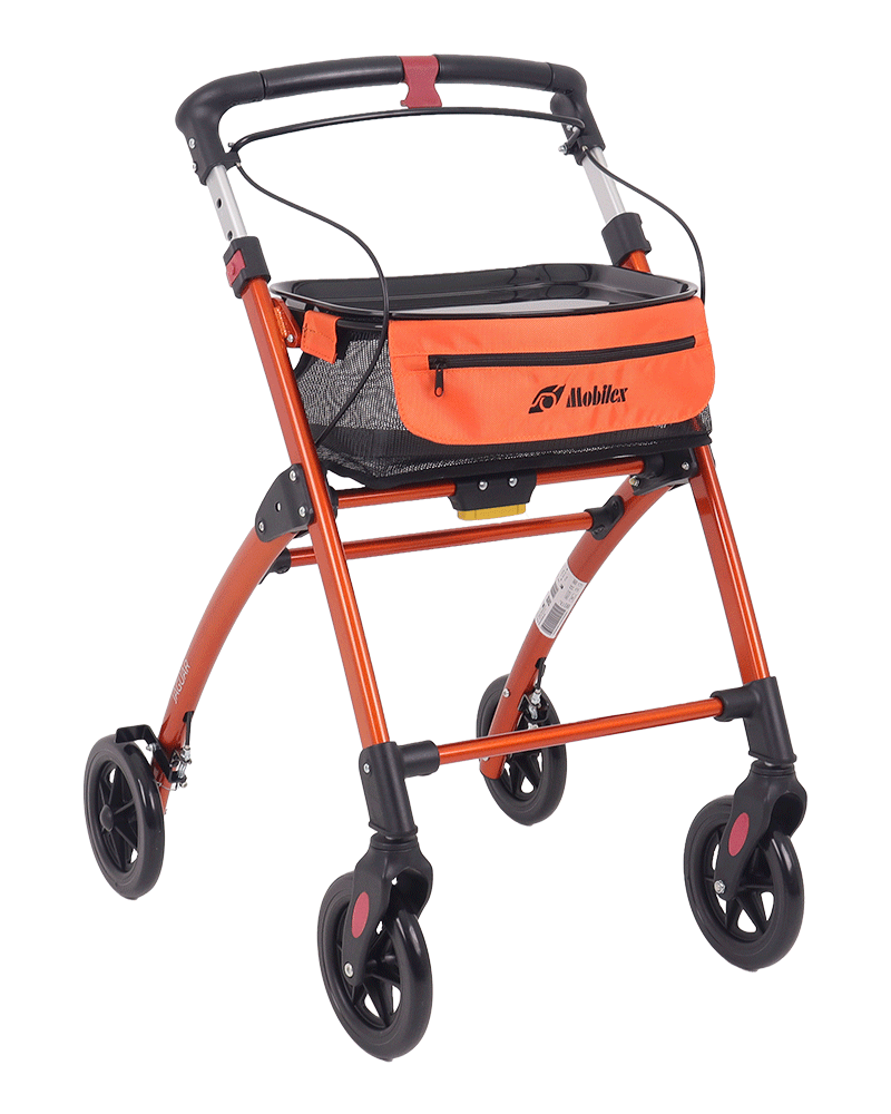 Mobilex Jaguar Indoor Rollator, orange