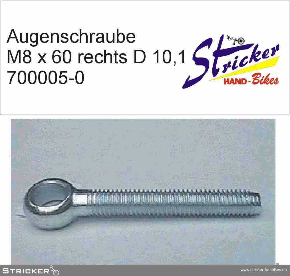 Augenschraube M8 x 60 Rechtsgewinde – Stricker Handbikes, Bestellnummer 700005-0