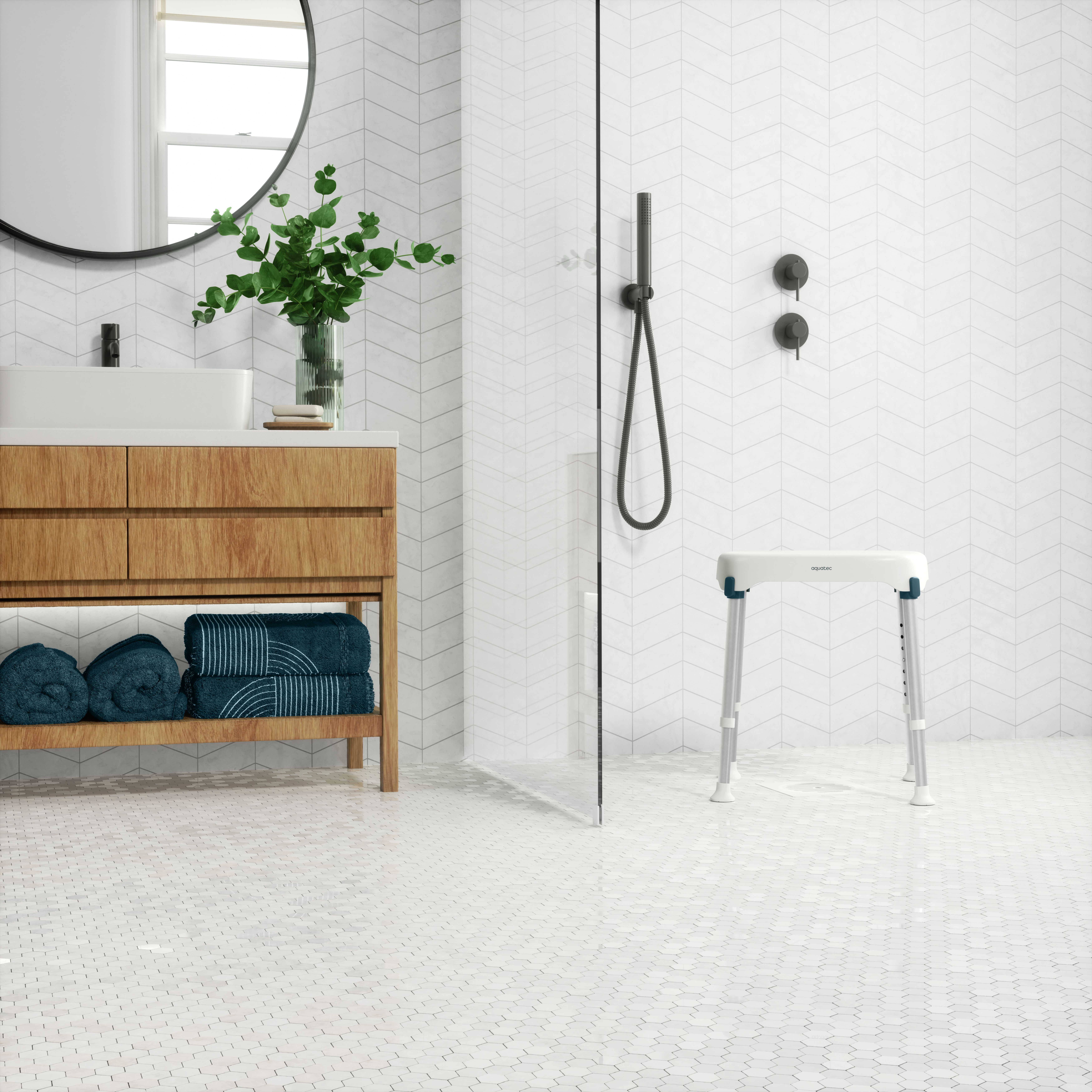 Aquatec Pure Bay Duschhocker, viereckig – Ansicht 3