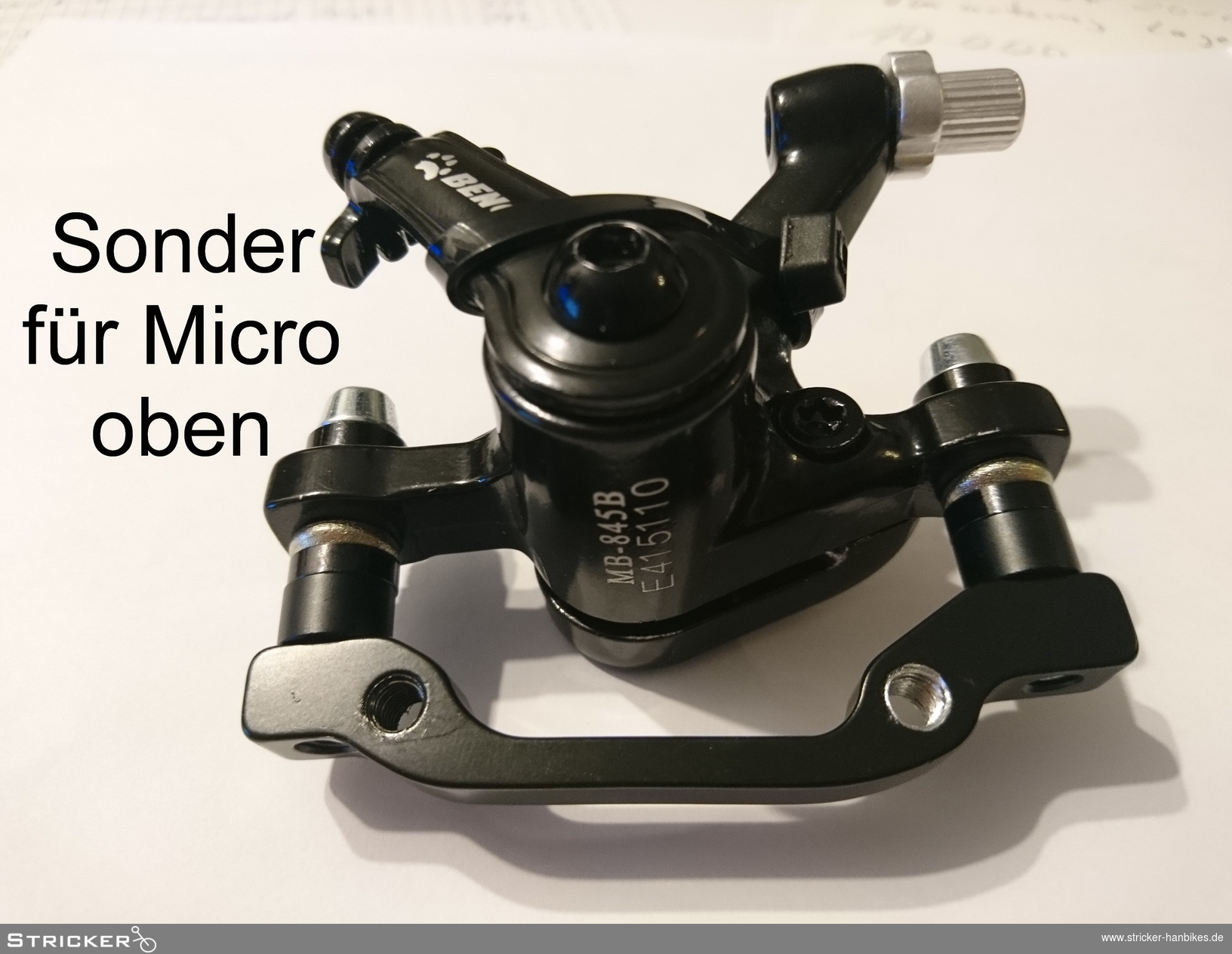 Bremse-Scheibenbremssattel links oben – Stricker Handbikes, Bestellnummer 653085-0