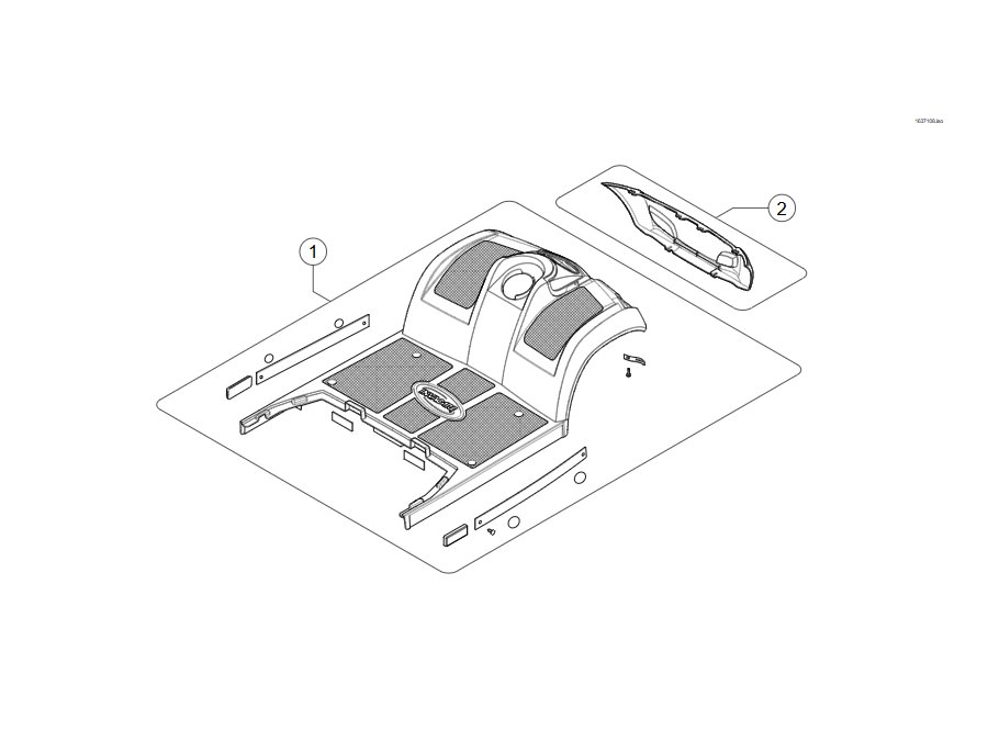 Explosionszeichnung Frontverkleidung – Invacare Comet PRO / ALPINE+ / ULTRA