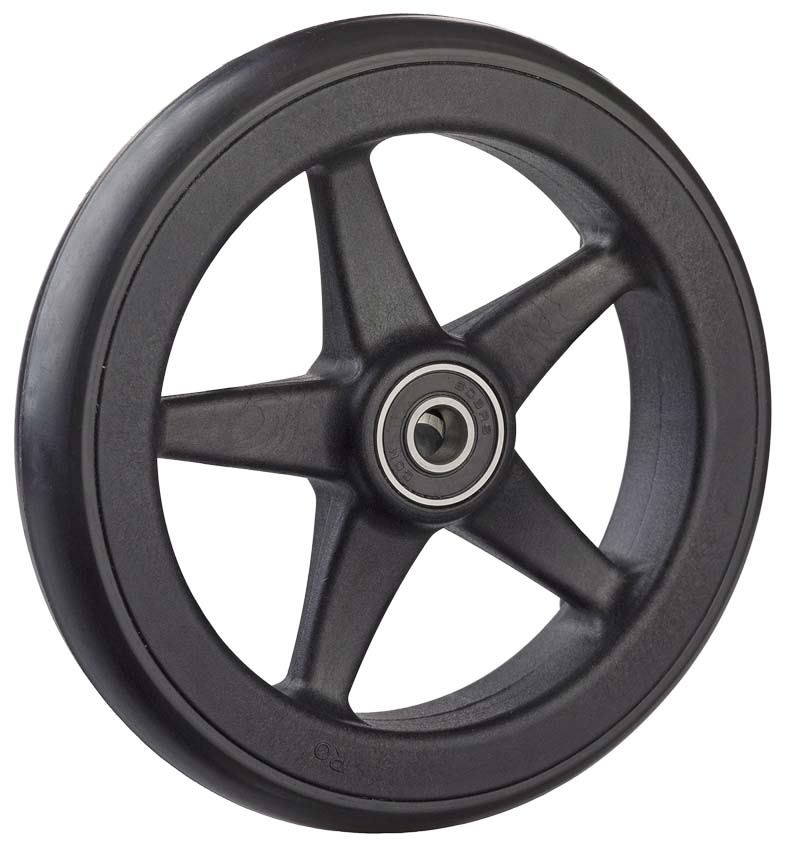 Leichtgewichtrad mit Ku.-Felge, schwarz – 100×24 mm
