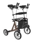 Mobilex Arthritis Rollator Tiger Outdoor, braunmetallic, SH 62 cm, mit Softrädern, inkl. Stütz-/Rückengurt